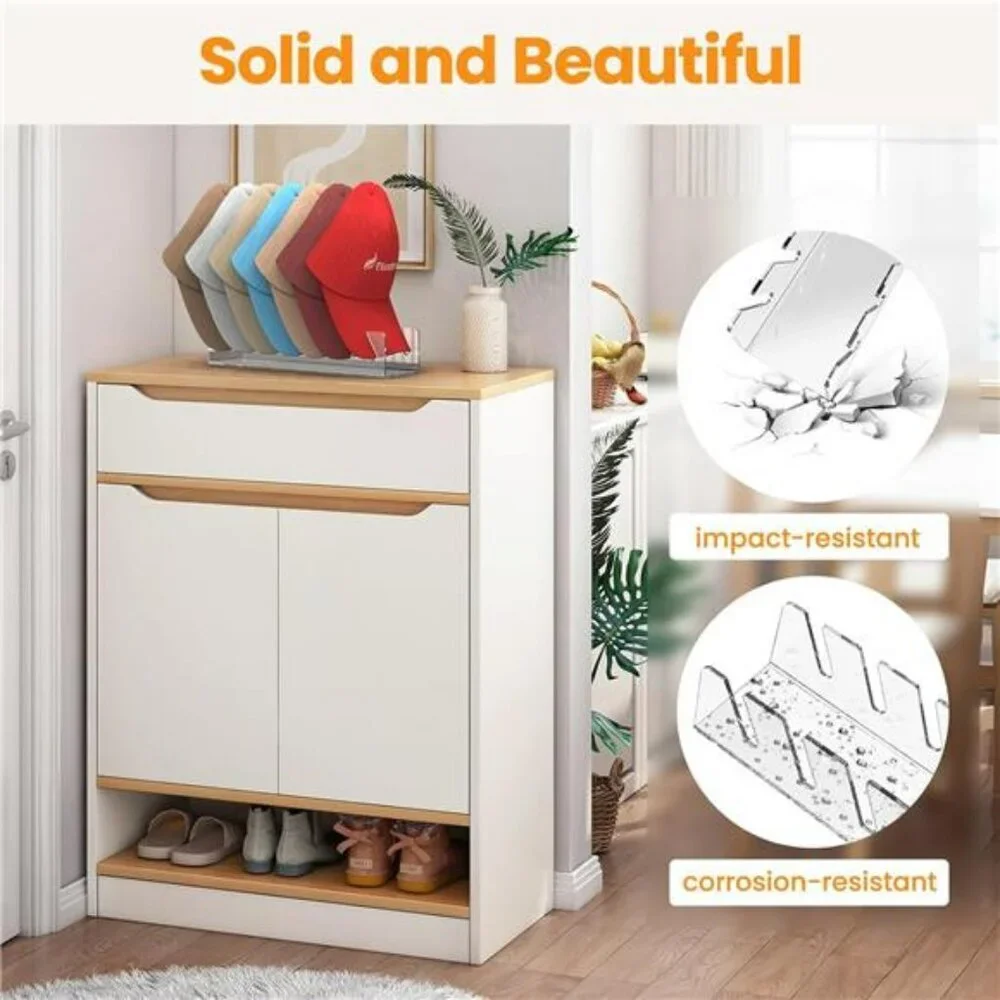 Clear Acrylic Hat Organizer Rack 2 Pack Baseball Cap Display Stand Closet Storag